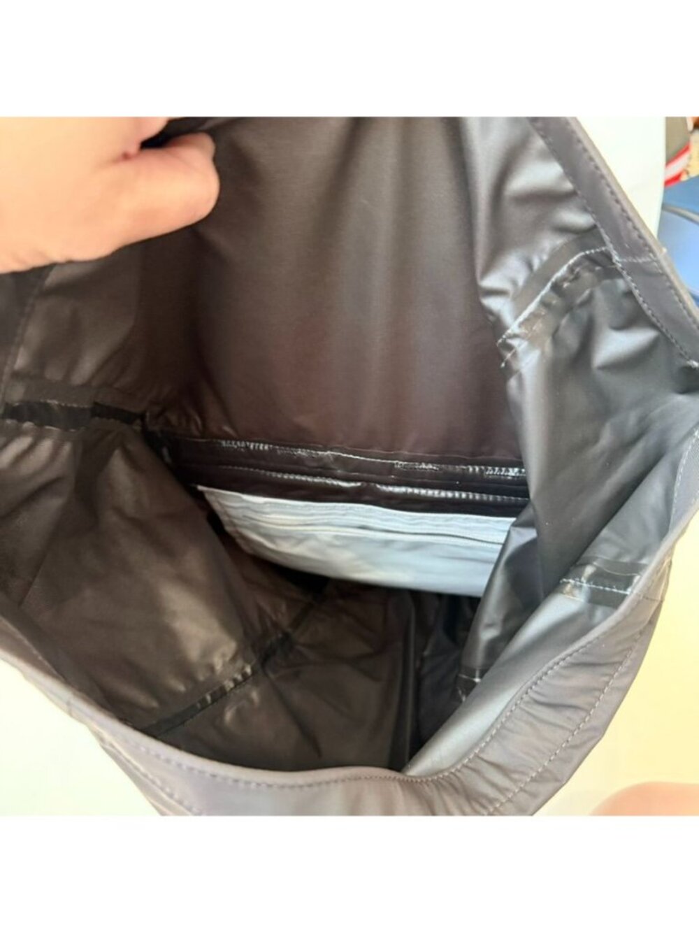 Fjällräven High Coast Foldsack Backpack Gray Roll Top Travel Bag - Picture 8 of 8